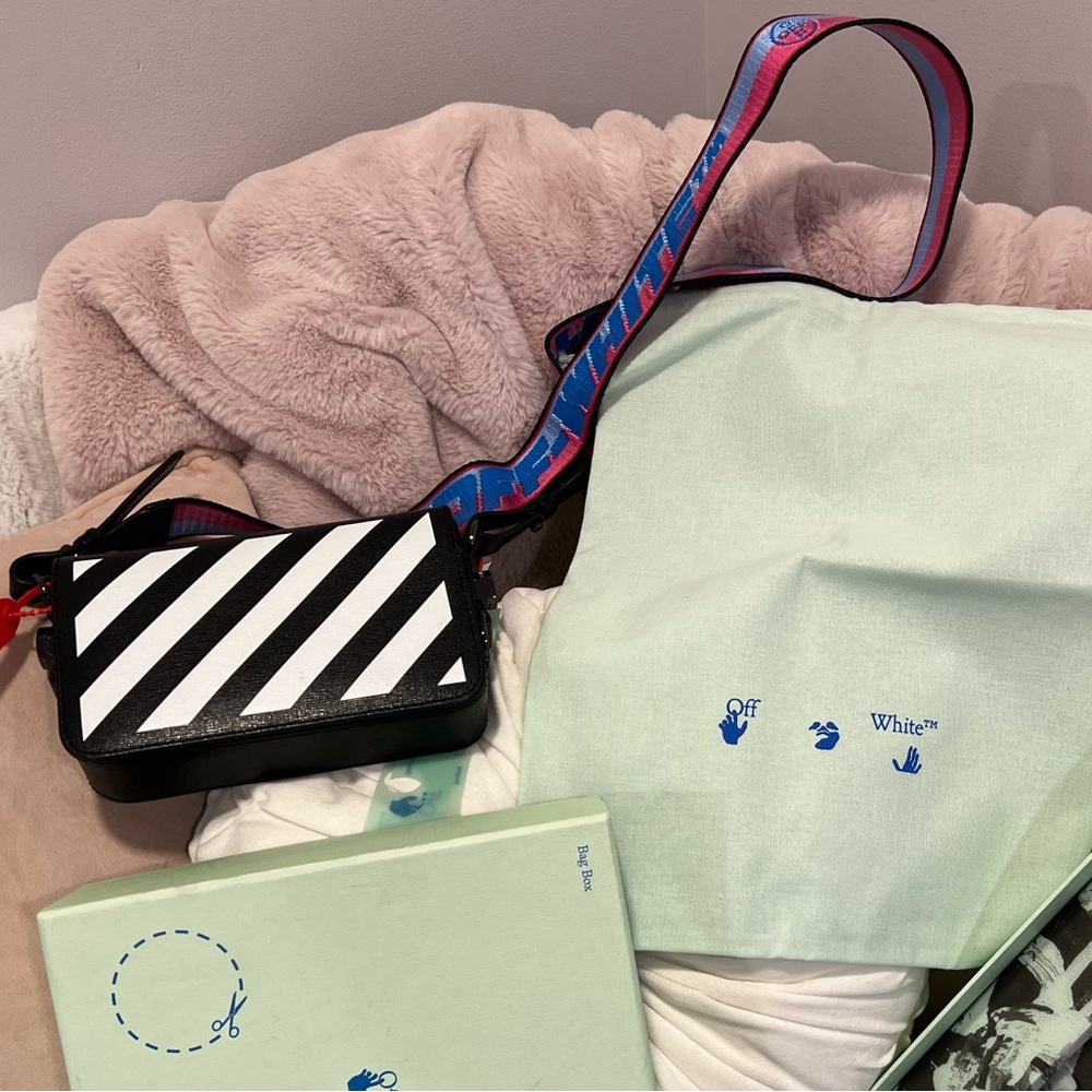 OFF WHITE Diag Mini Flap Crossbody Bag